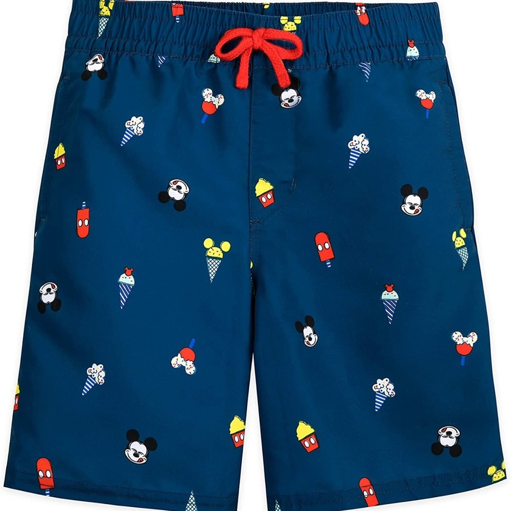 Disney Kids Swim Trunks - Blue with Red Accents